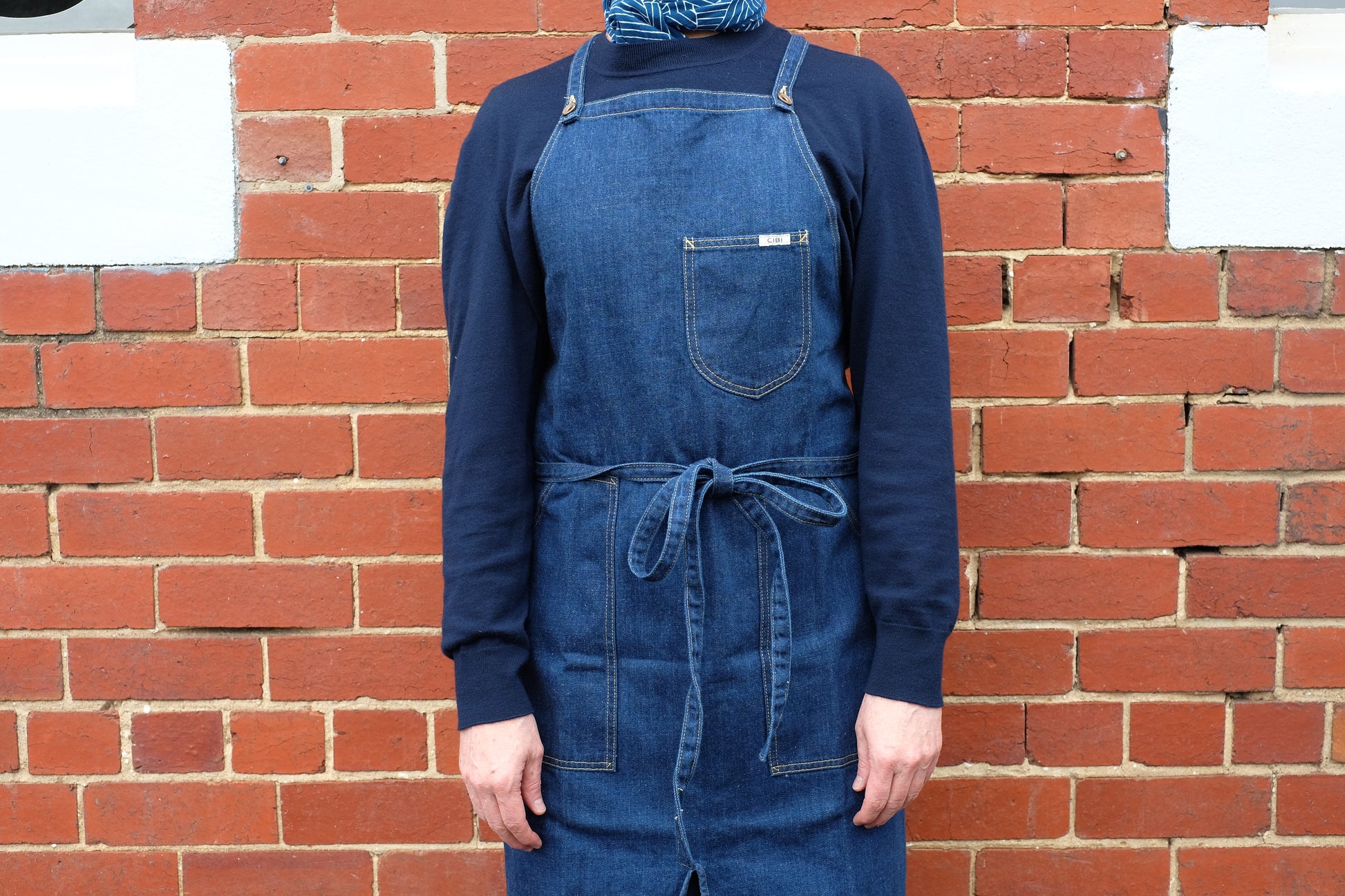 CIBI Apron Denim/Hickory - CIBI TOKYO STORE