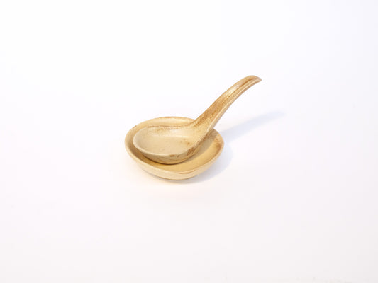 長谷園 小レンゲ/皿付