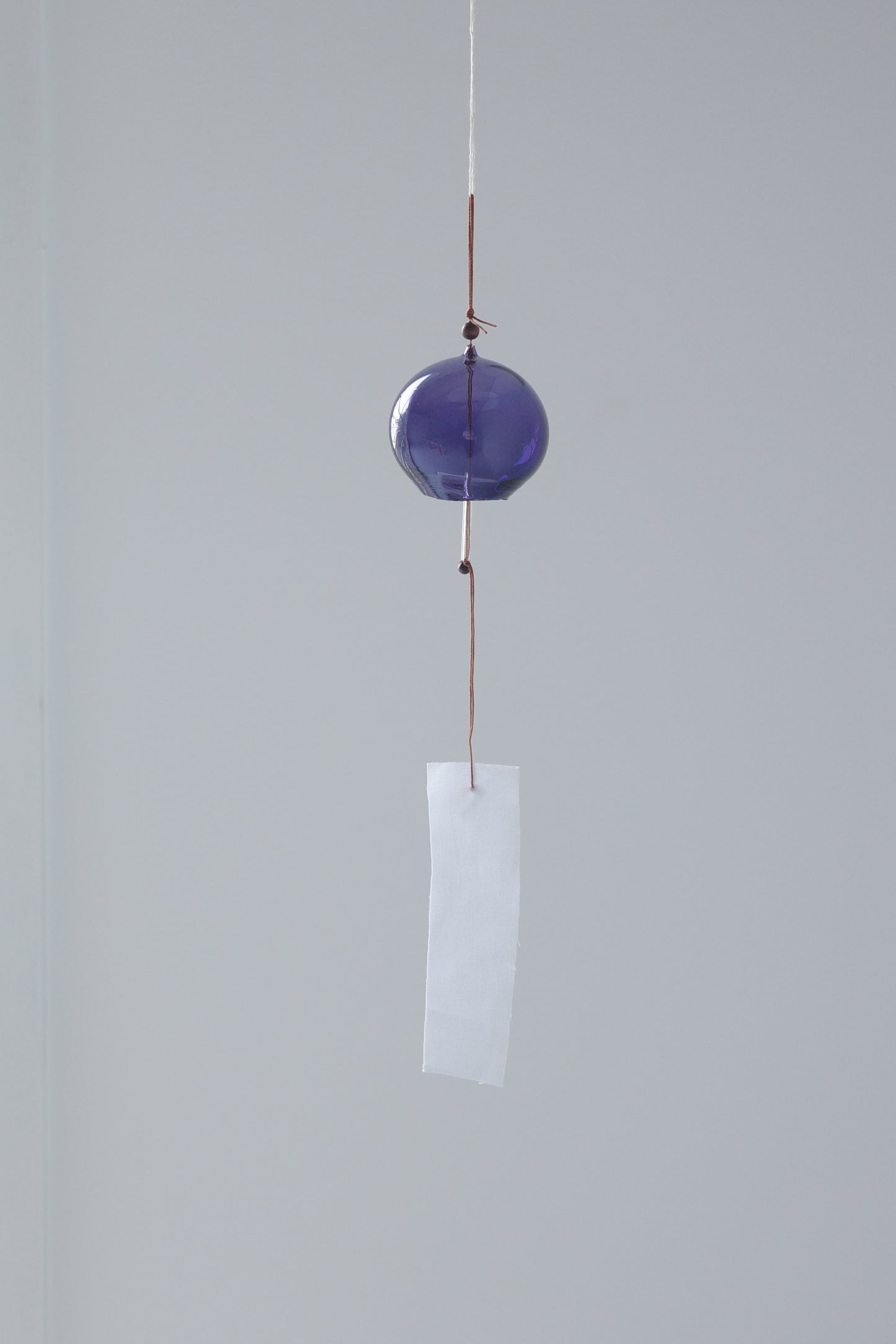 Purple Edo-style wind chime from CIBI TOKYO STORE, featuring traditional Japanese design and hanging bell.
