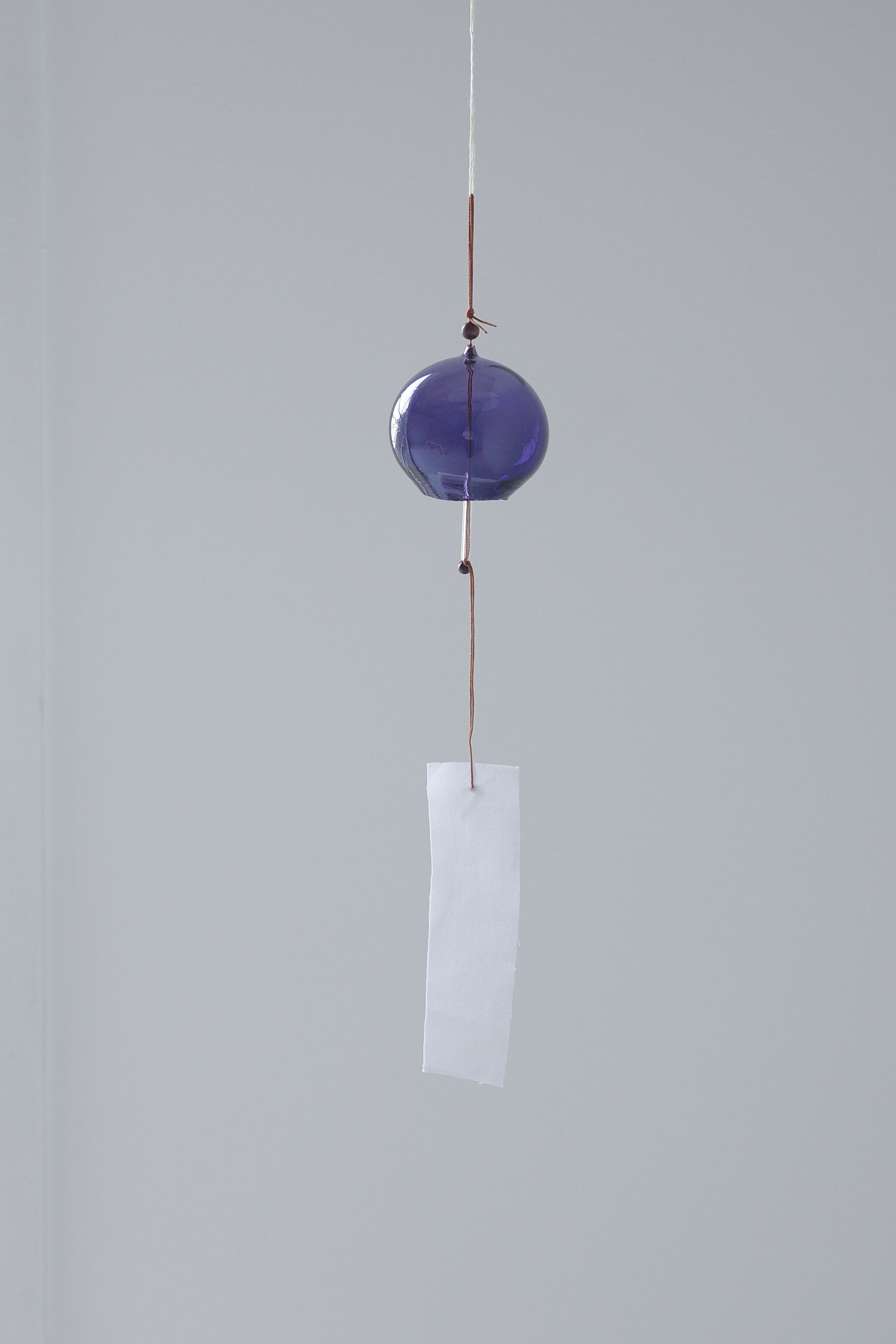 Purple Edo-style wind chime from CIBI TOKYO STORE, featuring traditional Japanese design and hanging bell.