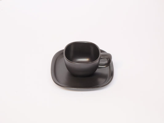 柳宗理 白黒 コーヒーカップソーサー / Black and White Coffee Cup and Saucer