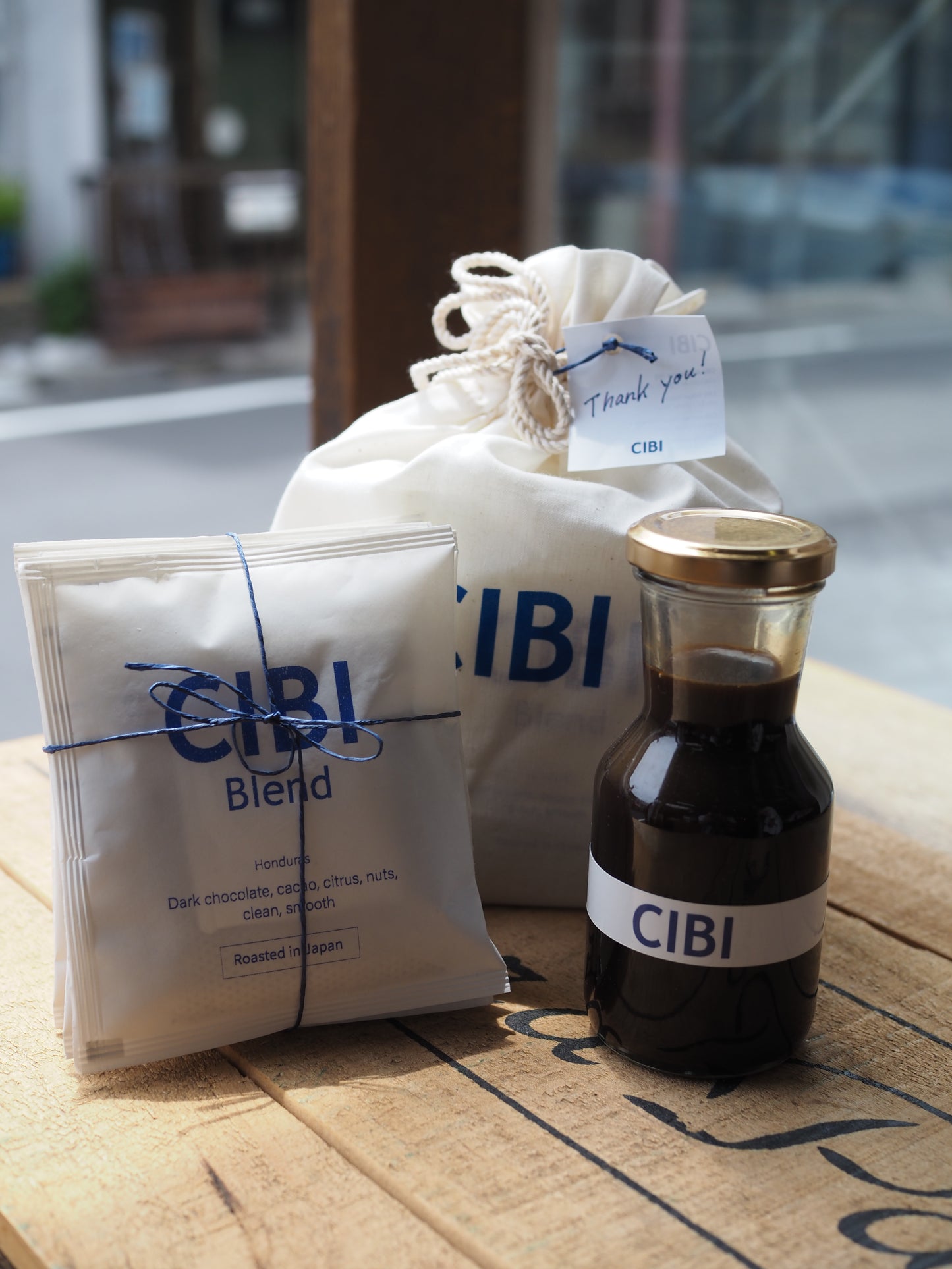 コーヒータイム (ドリップバッグ3枚, コーヒーシロップ, CIBI original cotton mini bag)