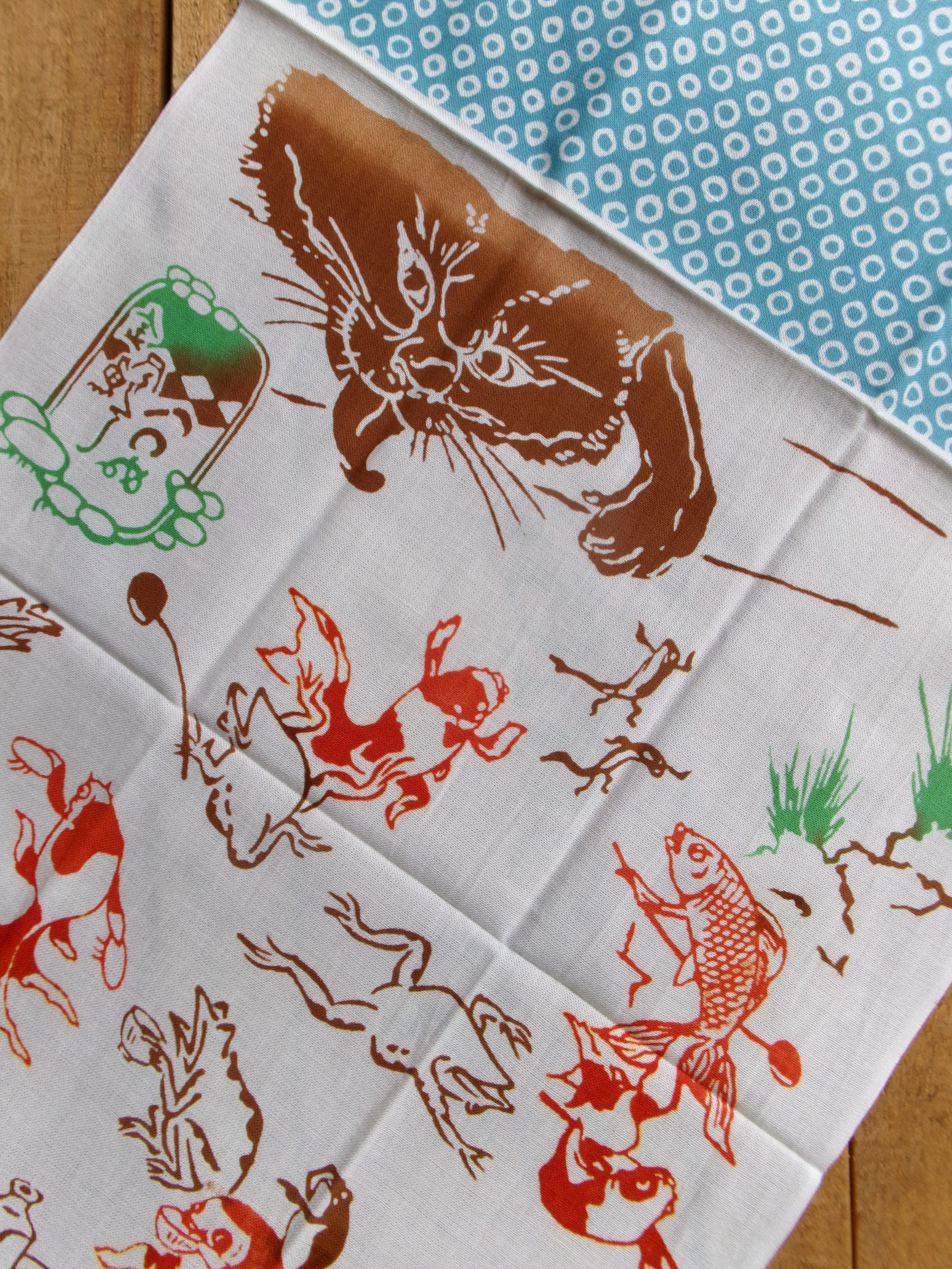 てぬぐい 鳥獣戯画 金魚づくし – CIBI TOKYO STORE